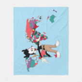 Animaniacs | Wereldkaart Yakko Grafisch Fleece Deken (Voorkant)