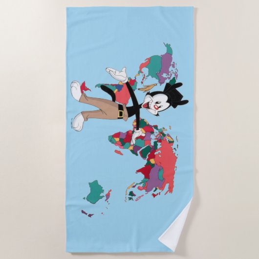 Animaniacs | Wereldkaart Yakko Grafisch Strandlaken (Voorkant)