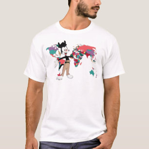 Animaniacs   Wereldkaart Yakko Grafisch T-shirt