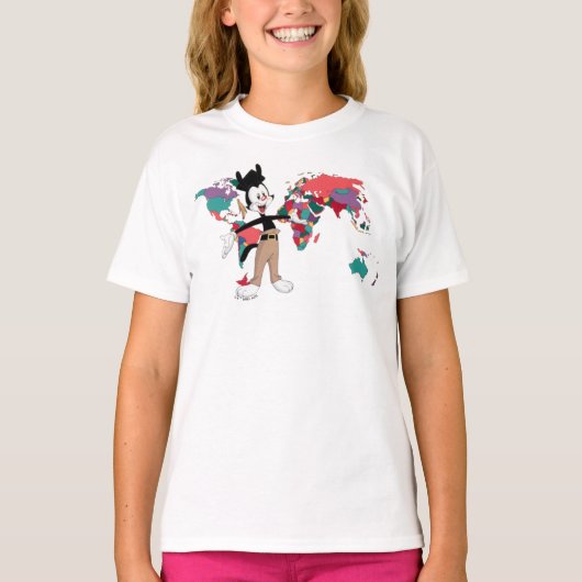 Animaniacs | Wereldkaart Yakko Grafisch T-shirt (Voorkant)