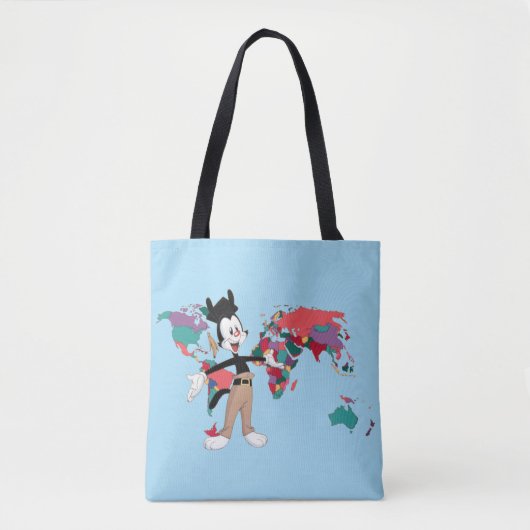 Animaniacs | Wereldkaart Yakko Grafisch Tote Bag (Voorkant)