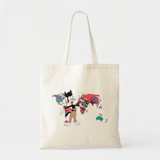 Animaniacs | Wereldkaart Yakko Grafisch Tote Bag (Voorkant)