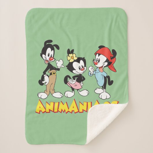 Animaniacs | Yakko, Dot en Wakko Standing Sherpa Deken (Voorkant)