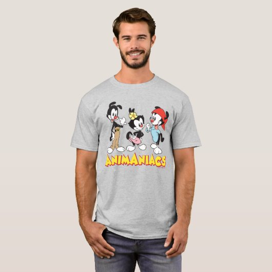 Animaniacs | Yakko, Dot en Wakko Standing T-shirt (Voorkant volledig)