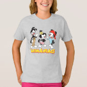 Animaniacs | Yakko, Dot en Wakko Standing T-shirt (Voorkant)