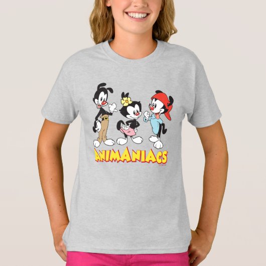Animaniacs | Yakko, Dot en Wakko Standing T-shirt (Voorkant)