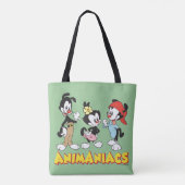 Animaniacs | Yakko, Dot en Wakko Standing Tote Bag (Achterkant)
