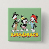 Animaniacs | Yakko, Dot en Wakko Standing Vierkante Button 5,1 Cm (Voorkant)