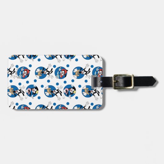 Animaniacs | Yakko, Wakko & Dot Circle Pattern Bagagelabel (Voorkant horizontaal)
