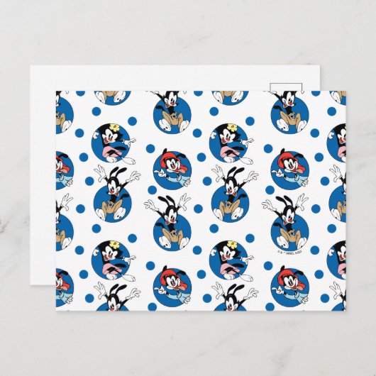 Animaniacs | Yakko, Wakko & Dot Circle Pattern Briefkaart (Voorkant / Achterkant)