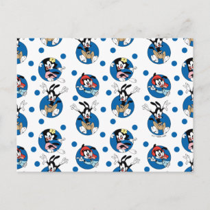Animaniacs Yakko, Wakko & Dot Circle Pattern Briefkaart