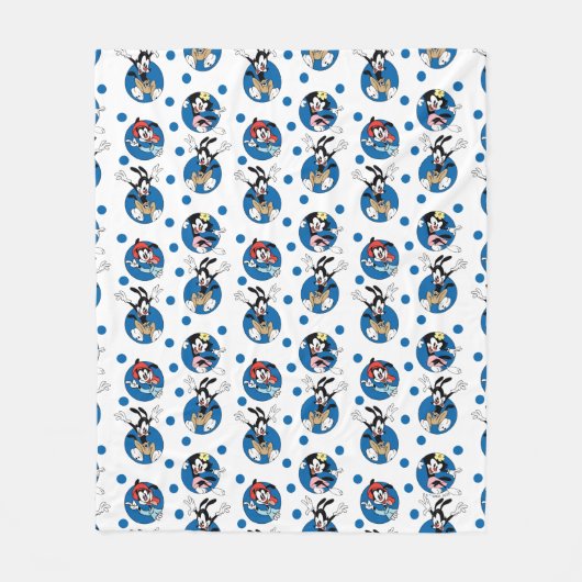 Animaniacs | Yakko, Wakko & Dot Circle Pattern Fleece Deken (Voorkant)