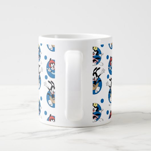 Animaniacs | Yakko, Wakko & Dot Circle Pattern Grote Koffiekop (Achterkant)
