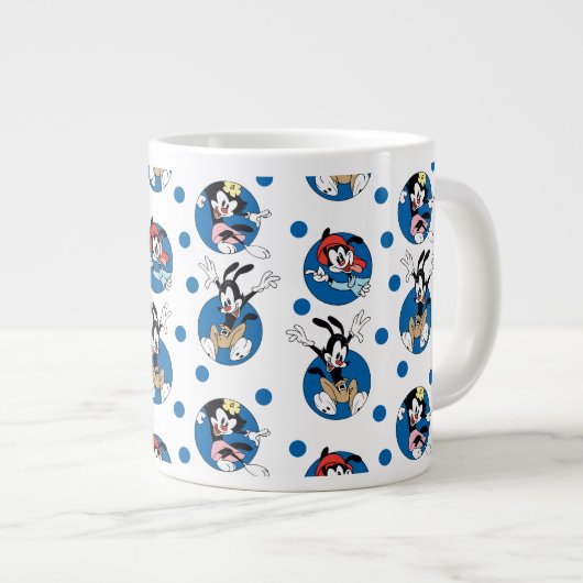 Animaniacs | Yakko, Wakko & Dot Circle Pattern Grote Koffiekop (Voorkant rechts)