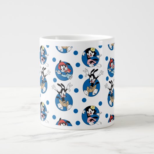 Animaniacs | Yakko, Wakko & Dot Circle Pattern Grote Koffiekop (Voorkant)