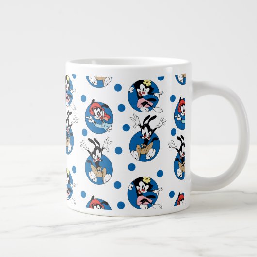 Animaniacs | Yakko, Wakko & Dot Circle Pattern Grote Koffiekop (Rechts)