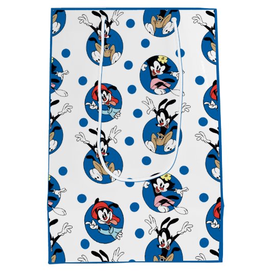Animaniacs | Yakko, Wakko & Dot Circle Pattern Medium Cadeauzakje (Achterkant)