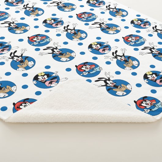 Animaniacs | Yakko, Wakko & Dot Circle Pattern Sherpa Deken (3/4)