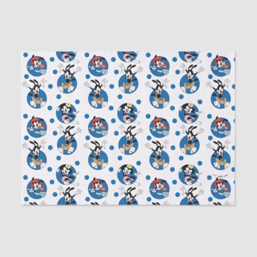 Animaniacs | Yakko, Wakko & Dot Circle Pattern Tissuepapier (Voorkant)