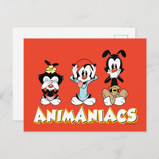 Animanias Warner Siblings "No Evil" Graphic Briefkaart (Voorkant / Achterkant)