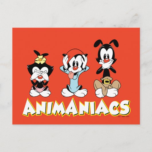 Animanias Warner Siblings "No Evil" Graphic Briefkaart (Voorkant)