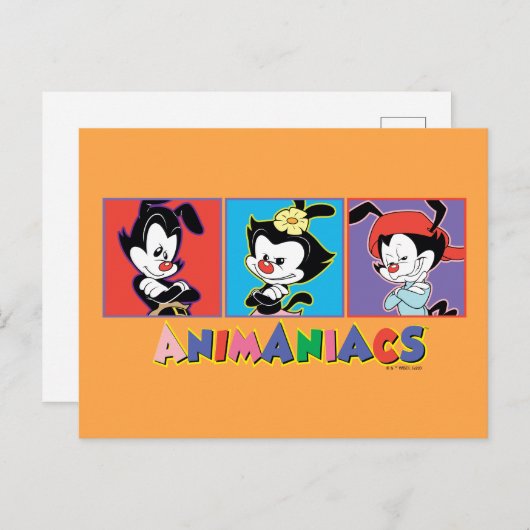 Animanias | Yakko, Dot, & Wakko Panel Graphic Briefkaart (Voorkant / Achterkant)