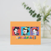 Animanias | Yakko, Dot, & Wakko Panel Graphic Briefkaart (Staand voorkant)