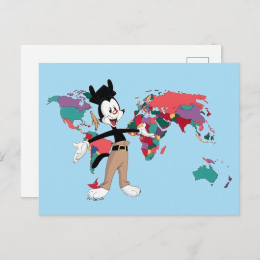 Animanias Yakko's World Map Graphic Briefkaart (Voorkant / Achterkant)