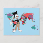 Animanias Yakko's World Map Graphic Briefkaart (Voorkant)