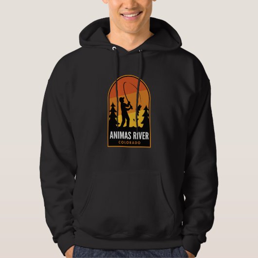 Animas River Colorado Fishing Hoodie (Voorkant)