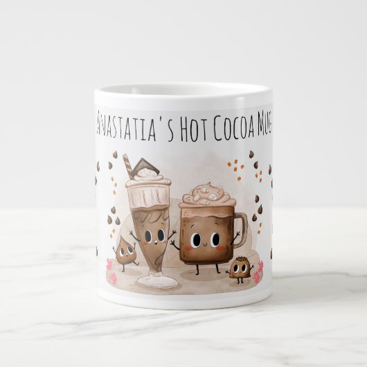 Animated Cocoa Companions Bring Joy to the Season Grote Koffiekop (Voorkant)