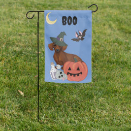 Animated Dachshund Halloween Tuinvlag