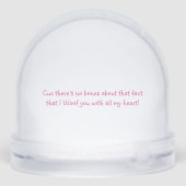 Animated Dachshund Valentine Sneeuwbol (Achterkant)