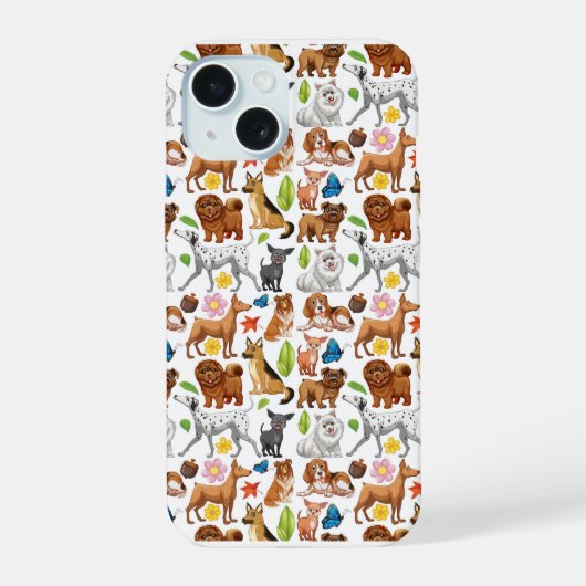 Animated Dogs Phone Case iPhone 15 Case (Achterkant)