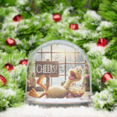 ANIMATED DRUNK DRUCK SNOW GLOBE SNEEUWBOL (Kerstmis)