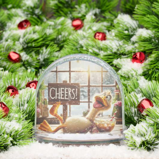 ANIMATED DRUNK DRUCK SNOW GLOBE SNEEUWBOL (Kerstmis)