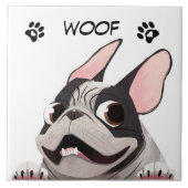 Animated French Bulldog Tegeltje (Voorkant)