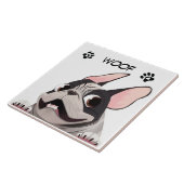 Animated French Bulldog Tegeltje (Zijkant)