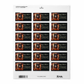 Animated Girl, Haunted House en pompoenen Etiket (Full Sheet)