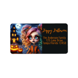 Animated Girl, Haunted House en pompoenen Etiket