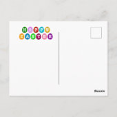 Animated Happy Paaster Bunny Briefkaart (Achterkant)