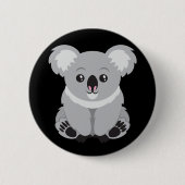 Animated Koala Beer Ronde Button 5,7 Cm (Voorkant)