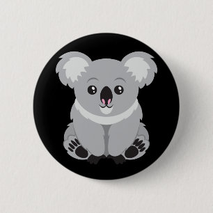 Animated Koala Beer Ronde Button 5,7 Cm