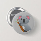 Animated Koala Beer Ronde Button 5,7 Cm (Voorkant /achterkant)
