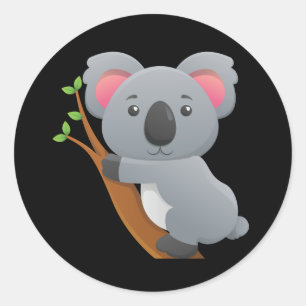 Animated Koala Beer Ronde Sticker
