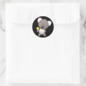 Animated Koala Beer Ronde Sticker (Tas)