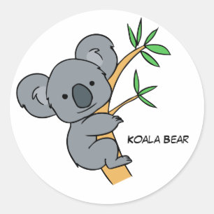 Animated Koala Beer Ronde Sticker