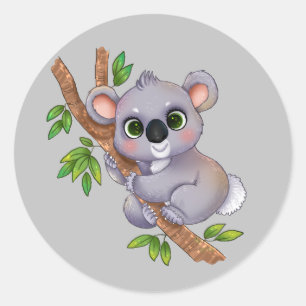Animated Koala Beer Ronde Sticker