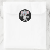 Animated Koala Beer Ronde Sticker (Tas)