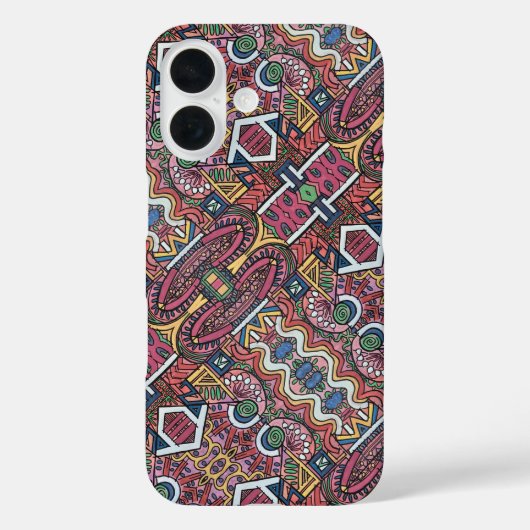 Animated-Modern Geometric Pattern Case-Mate iPhone Case (Achterkant)